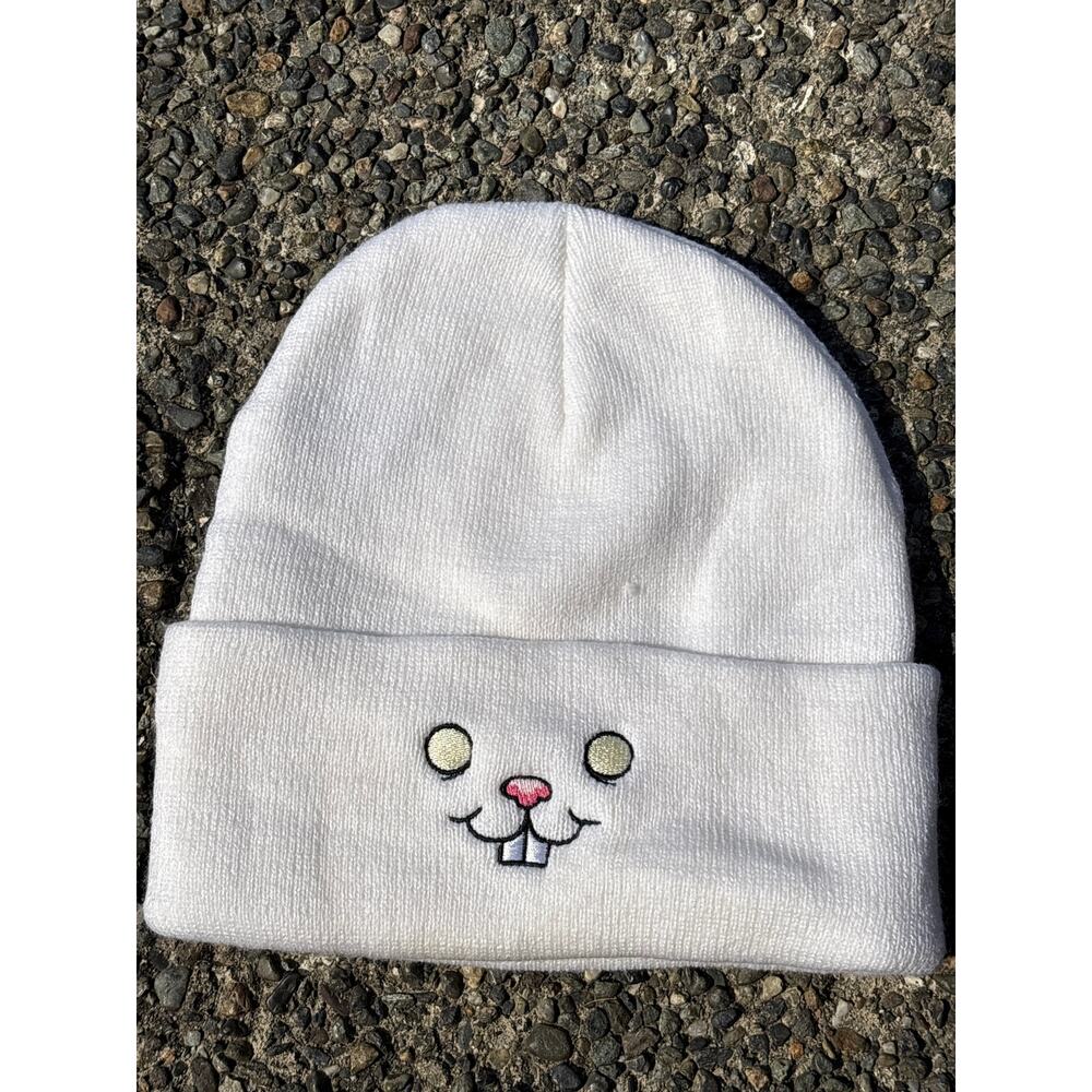 White rabbit bunny Decky Beanie skater beanie OSFA